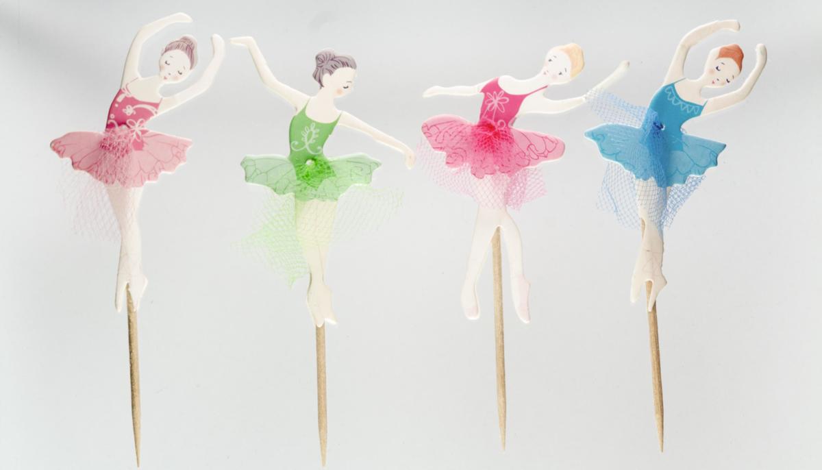 Ballerina cocktailprikkers | cocktail prikker cupcake toppers | 24 stuks